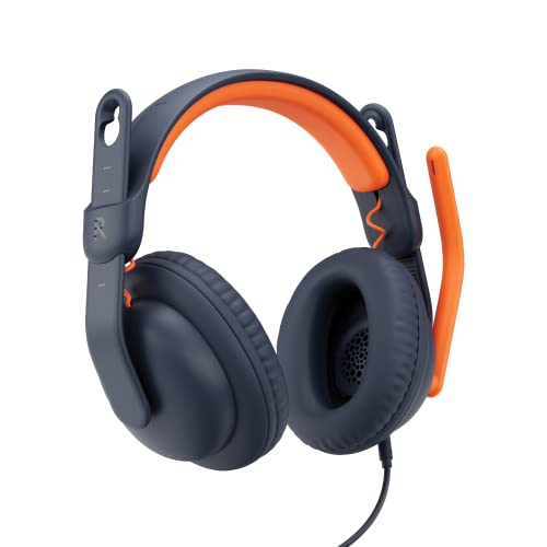 Logitech Zone Learn kabelgebundenes Headset mit Mikrofon für Schüler, Bequeme und verstellbare Passform für Kinder, USB-C, für Windows/macOS/iPadOS/Android/Mobilgeräte - Over-Ear, Blau von Logitech