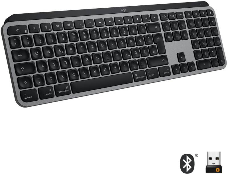 MX Keys (DE) für Mac Bluetooth Tastatur space grau von Logitech