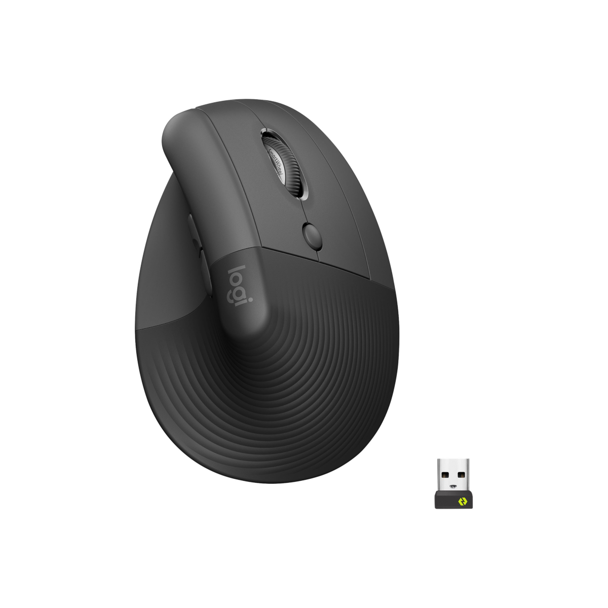 Logitech Mouse Wireless Lift for Business - Vertikale Maus Ergonomisch geformt, Für Rechtshänder, Graphit von Logitech
