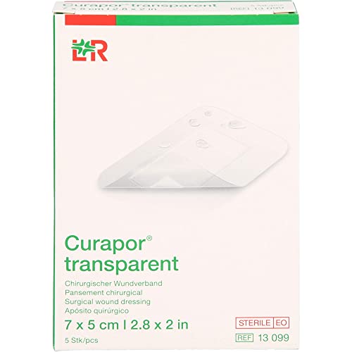 Curapor Transparent 7 X 5 Cm Steril, 5 Stück von Lohmann & Rauscher
