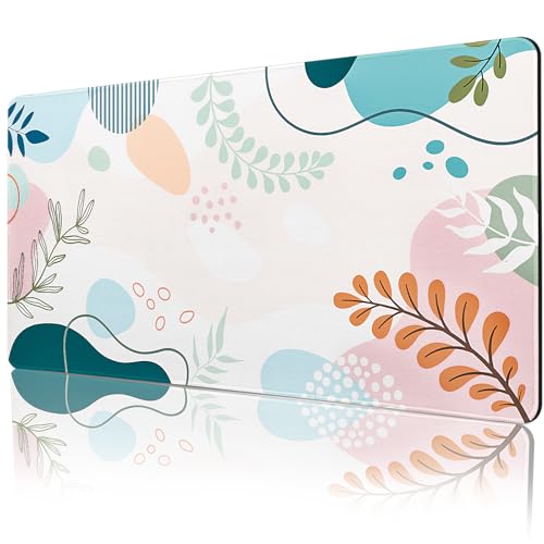 Lokigo Buntes abstraktes Boho-Mauspad, groß, wasserdicht, grün-rosa, rutschfest, Computer-Gaming-Mauspad, XXL-Schreibtisch-Mauspad für Schule, Büro, Zuhause, 80 x 40 cm Lokigo Buntes abstraktes Boho-Mauspad, groß, wasserdicht, grün-rosa, rutschfest, Computer-Gaming-Mauspad, XXL-Schreibtisch-Mauspad für Schule, Büro, Zuhause, 80 x 40 cm von Lokigo