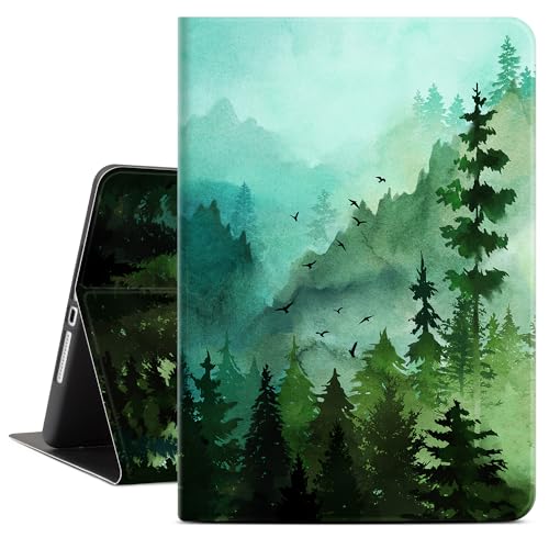 Lokigo iPad 10.2 Hülle Forest, iPad 9th Generation Hülle, Hülle für iPad 9. / 8. / 7. Generation 10,2 Zoll, schützende schlanke Passform iPad 9. Generation Multi Viewing Case Verstellbarer Ständer, von Lokigo