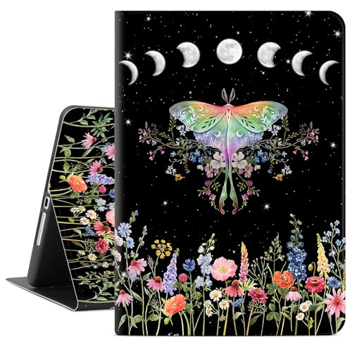 iPad 9th Generation Hülle Schmetterling, iPad 10.2 Hülle Mädchen Frauen, Hülle für iPad 9th/8th/7th Gen (2021/2020/2019) 10.2 Zoll, Schutzhülle iPad 9th Gen Viewing Case Verstellbarer Ständer, Blumen von Lokigo