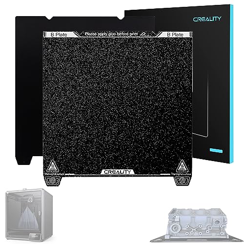 Creality Upgraded K1 Max Frosted PEI Build Plate Kit (315 x 310 mm), Magnetic Flexible Steel Plate, 3D Printer Platform for K1 Max/CR-10 Smart/Pro/Ender-3 Max/Max Neo/10S PRO/10 V2/V3/CR-X/Pro/10S PRO von Lokkr