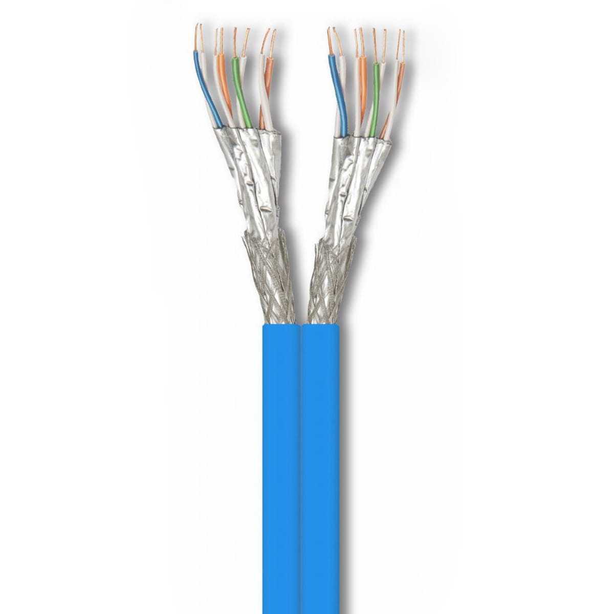 Lokmann Patch Netzwerkkabel CAT 8 Kupfer (2000 MHz S/FTP LSZH 22AWG Verlegekabel Blau) 100m Duplex von Lokmann