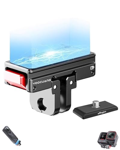 Lokyoyo Magnetische Basis für Insta.360 X5 / Ace-Serie Action-Kamera-Zubehör, mit 1/4-Zoll-Gewinde-Schnittstelle, magnetischer Schnellwechsel-Adapter, Stativ-Adapterhalterung für Vlogging und Reisen von Lokyoyo