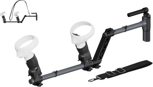 Lokyoyo VR Gun Stock für Meta.Quest 3S/3/2, VR Gunstock für Quest 2 Shooting Controller Griff, VRShooting Game Zubehör Quest 2 Magnetisches Gewehr, mit Schultergurten (für 2/3/3s) von Lokyoyo