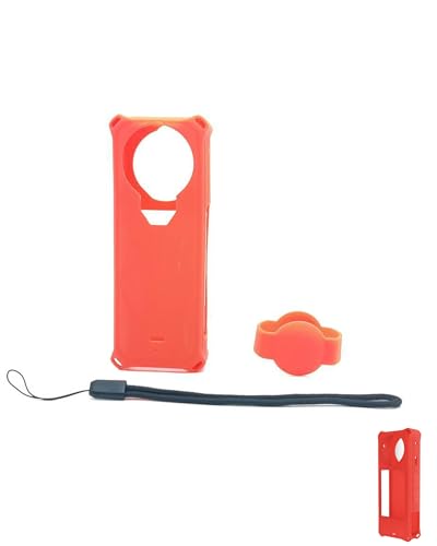 Silikon-Schutzhülle für Insta.360 X5, kompatibel mit Insta.360 X5 Objektivdeckel, weiche Silikonabdeckung Schutzhülle für Insta.360 X5 Zubehör (Rot) von Lokyoyo