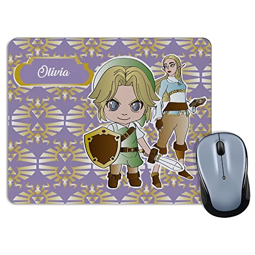 Gaming Mousepad. Personalisiertes Mauspad. Custom Mousepad. Unterseite aus rutschfestem Gummi. Personalisierte Geschenke. 18x22cm. Gamer Diverse Modelle. Zelda von LolaPix