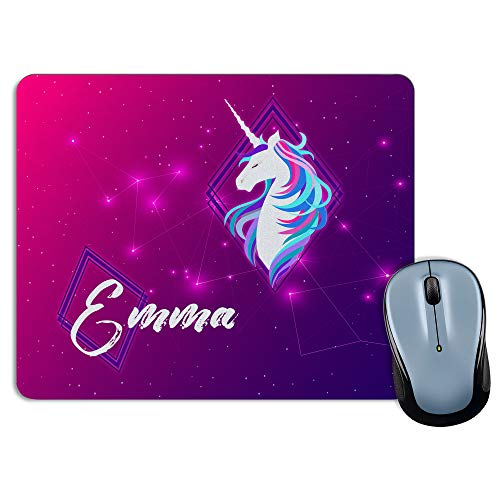 Personalisierte Mauspad mit Namen. Personalisierte Geschenke für Fans. Verschiedene Modelle 18x22cm Rechteckig. Unicorn von LolaPix