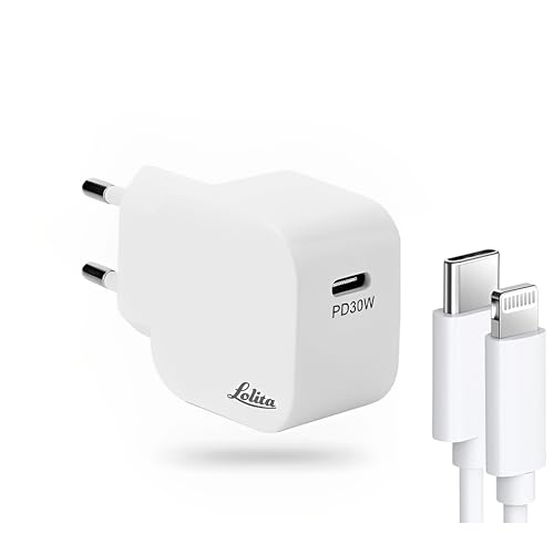 Pulse® USB-C-Ladegerät 30W mit GaN-Technologie - Ultra-schnelles Laden 60% in 30 Min - USB-C auf Lightning-Kabel 1m - Kompakt, Ideal für Reisen - Universelle Kompatibilität iPhone, Samsung, Mac, Win von Lolita