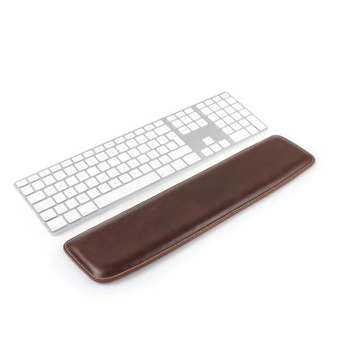 Londo Echtes Leder Tastaturpad - Premium Ergonomische Unterstützung für Komfortables Tippen bei der Arbeit und zu Hause (Braun, Groß) von Londo