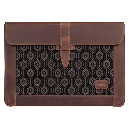 Londo Echtleder Tasche, Hülle für MacBook Pro – 13,3 & 13 Zoll und iPad Pro 12.9 Zoll Kompatibel mit M1 and 2020 Model (Blau) (Zimt, 13 Zoll) von Londo