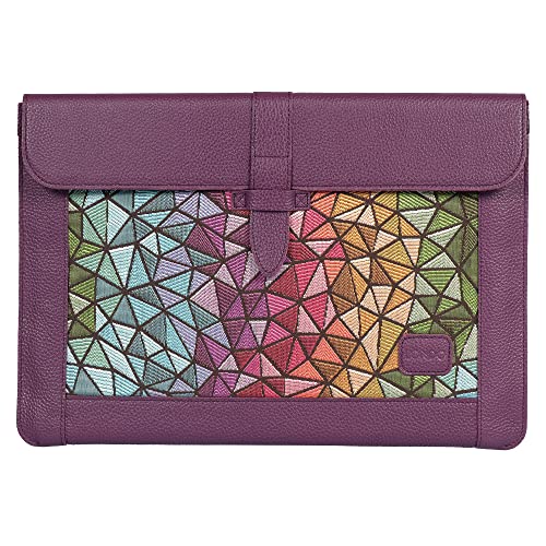 Londo Echtleder Tasche / Hülle Kompatibel mit MacBook Pro - 15 & 16 Zoll (Lila) von Londo