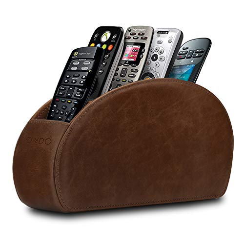 Londo Fernbedienungshalter mit 5 Fächern – zur Aufbewahrung von DVD-, Blu-Ray-, TV-, Roku- oder Apple TV-Fernbedienungen – PU-Leder mit Wildlederfutter – schmale, kompakte Aufbewahrung Londo Fernbedienungshalter mit 5 Fächern – zur Aufbewahrung von DVD-, Blu-Ray-, TV-, Roku- oder Apple TV-Fernbedienungen – PU-Leder mit Wildlederfutter – schmale, kompakte Aufbewahrung von Londo