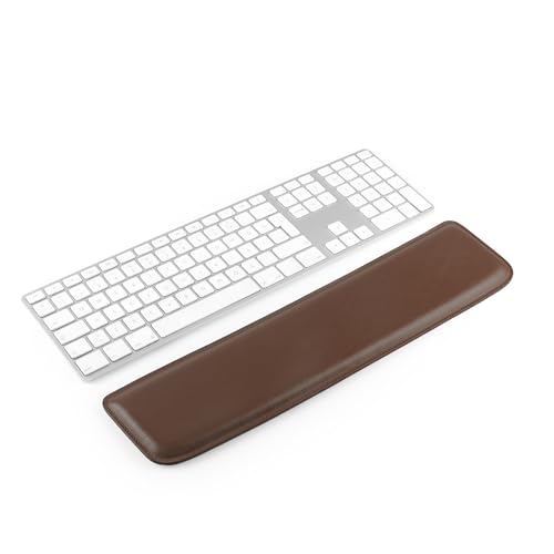 Londo PU-Leder-Tastaturunterlage - Premium-ergonomische Unterstützung für komfortables Tippen bei der Arbeit und zu Hause (Braun, Groß) von Londo