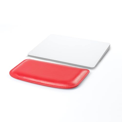 Londo PU-Leder-Tastaturunterlage - Premium-ergonomische Unterstützung für komfortables Tippen bei der Arbeit und zu Hause (Rot, Klein) von Londo
