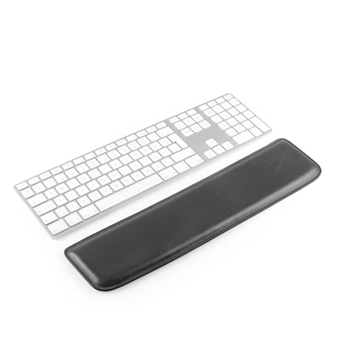 Londo PU-Leder-Tastaturunterlage - Premium-ergonomische Unterstützung für komfortables Tippen bei der Arbeit und zu Hause (Schwarz, Groß) von Londo