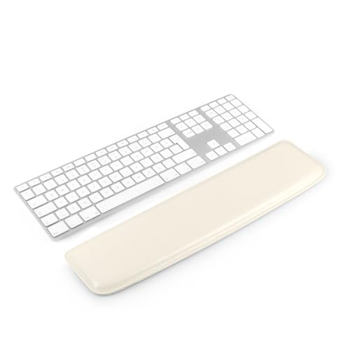 Londo PU-Leder-Tastaturunterlage - Premium-ergonomische Unterstützung für komfortables Tippen bei der Arbeit und zu Hause (Weiß, Groß) von Londo