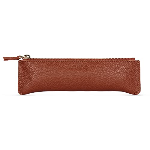 Londo Trousse Pour Crayon en Cuir Véritable - Avec fermeture éclair (Marron) von Londo