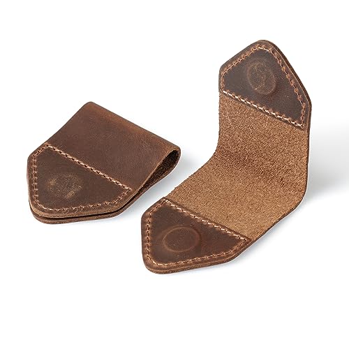 Londo handgefertigtes dreieckiges Lesezeichen aus echtem Leder (2er-Set) von Londo