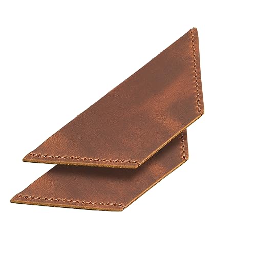 Londo handgefertigtes dreieckiges Lesezeichen aus echtem Leder (2er-Set) von Londo