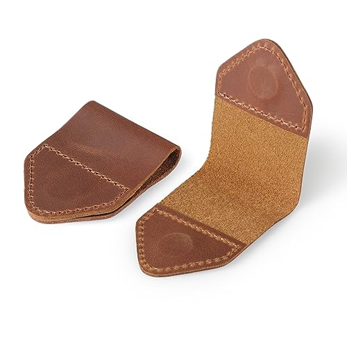 Londo handgefertigtes dreieckiges Lesezeichen aus echtem Leder (2er-Set) von Londo