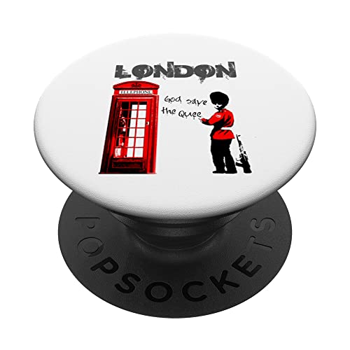 London Banksy Gott schütze die Königin PopSockets mit austauschbarem PopGrip von London Calling