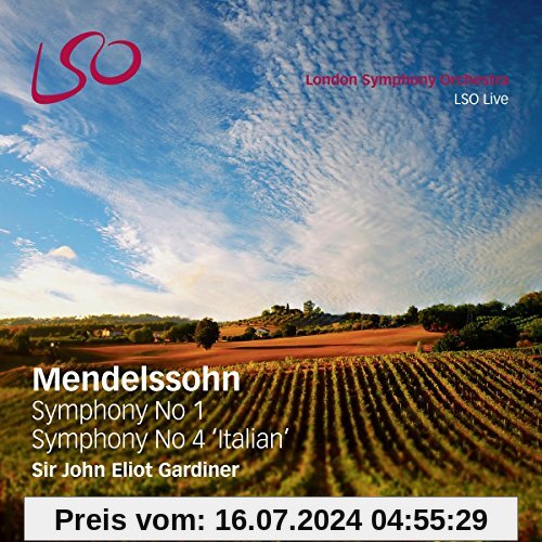 Mendelssohn Bartholdy: Sinfonien 1 & 4 'Italienische' (SACD hybrid + Pure Audio Blu-ray) von London Symphony Orchestra - LSO