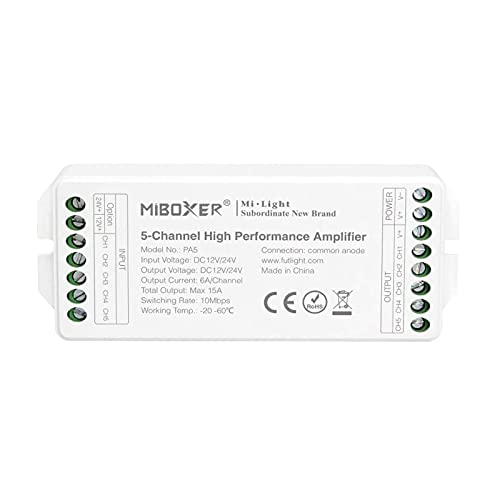 MiBoxer RGB+CCT Verstärker/Amplifier 5 Kanal 12/24V PA5 von LongLife LED GmbH by HK