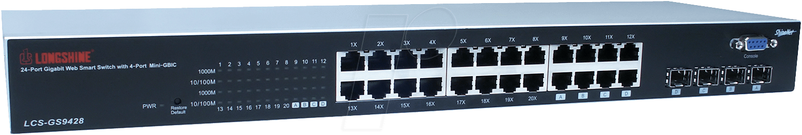 LCS-GS9428 - Switch, 24-Port, Gigabit Ethernet von Longshine