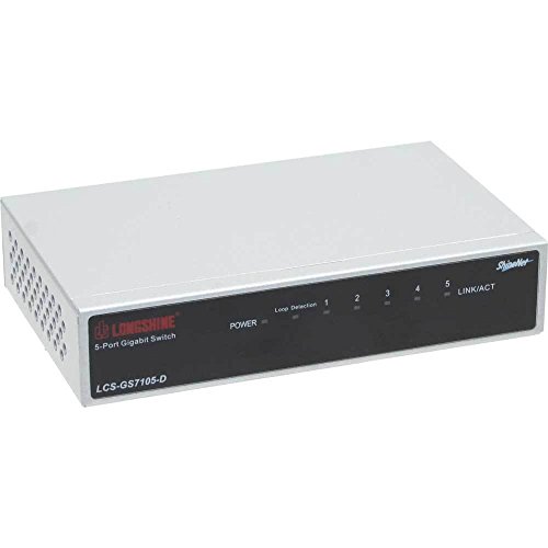 Longshine LCS-GS7105E Schalter, Gigabit Ethernet, 5 Port, 100V-240V AC, 50Hz-60Hz Longshine LCS-GS7105E Schalter, Gigabit Ethernet, 5 Port, 100V-240V AC, 50Hz-60Hz von Longshine