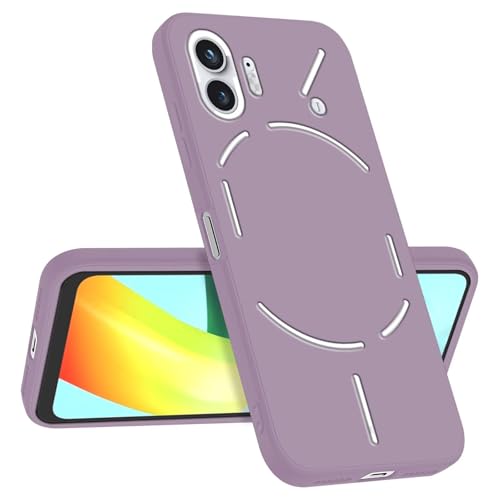 Longstong Handyhülle Kompatibel mit NothingPhone (2) / Nothing Phone 2 (6.7"), Stoßfest Personalisiert Schlank Minimalistisches Design - Gras lila von Longstong