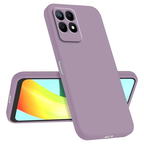 Longstong Handyhülle Kompatibel mit Realme 8i / Realme Narzo 50 (4G) (6.6"), Stoßfest Personalisiert Schlank Minimalistisches Design - Gras lila von Longstong