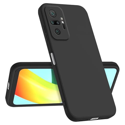 Longstong Handyhülle Kompatibel mit Redmi Note 10 Pro (6.67"), Stoßfest Personalisiert Schlank Minimalistisches Design - Schwarz von Longstong