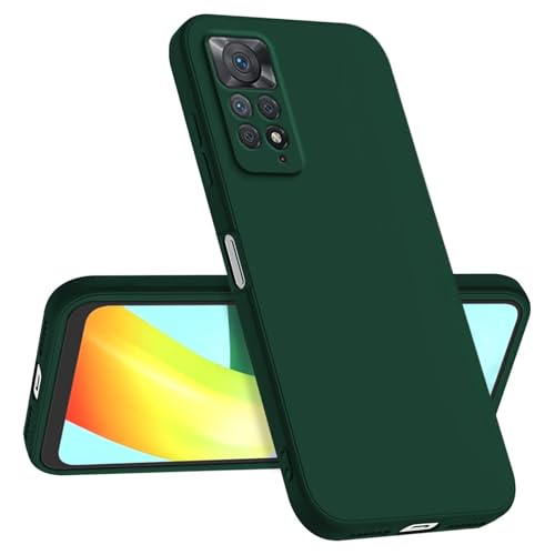 Longstong Handyhülle Kompatibel mit Redmi Note 11 Pro/Note 12 Pro(4G) / Note 11E Pro (6.67"), Stoßfest Personalisiert Schlank Minimalistisches Design - Dunkelgrün von Longstong