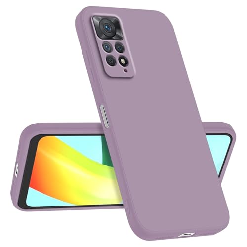 Longstong Handyhülle Kompatibel mit Redmi Note 11 Pro/Note 12 Pro(4G) / Note 11E Pro (6.67"), Stoßfest Personalisiert Schlank Minimalistisches Design - Gras lila von Longstong