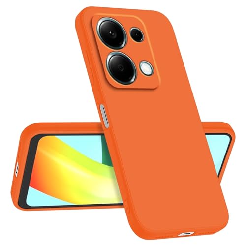 Longstong Handyhülle Kompatibel mit Redmi Note 13 Pro 4G / Poco M6 Pro 4G (6.67"), Stoßfest Personalisiert Schlank Minimalistisches Design - Orange von Longstong