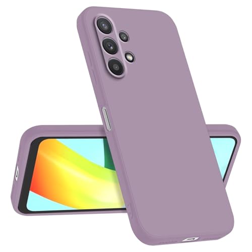 Longstong Handyhülle Kompatibel mit Samsung Galaxy A32 5G (6.5"), Stoßfest Personalisiert Schlank Minimalistisches Design - Gras lila von Longstong