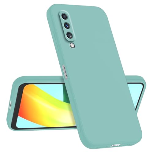 Longstong Handyhülle Kompatibel mit Samsung Galaxy A70 (6.7"), Stoßfest Personalisiert Schlank Minimalistisches Design - Helles Cyan von Longstong