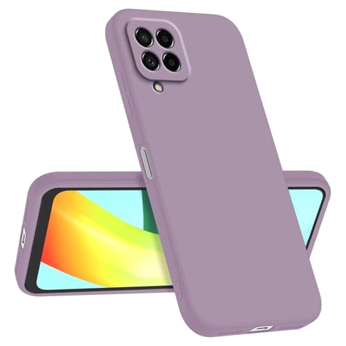Longstong Handyhülle Kompatibel mit Samsung Galaxy M53 5G (6.7"), Stoßfest Personalisiert Schlank Minimalistisches Design - Gras lila von Longstong