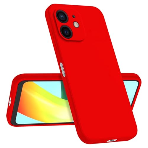 Longstong Handyhülle Kompatibel mit iPhone 12 (6.1"), Stoßfest Personalisiert Schlank Minimalistisches Design - Chinarot von Longstong
