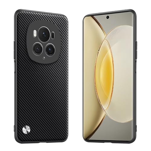 Longstong Handyhülle Passend für Honor Magic6 Pro 5G (6.8"), Code-Serie Metall-Leder Hülle Schutzhülle - Kevlar von Longstong