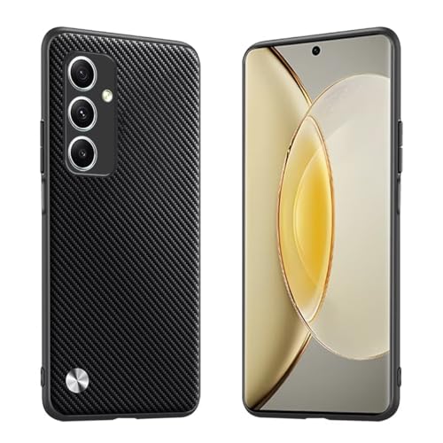 Longstong Handyhülle Passend für Samsung Galaxy M35 5G (6.6"), Code-Serie Metall-Leder Hülle Schutzhülle - Kevlar von Longstong