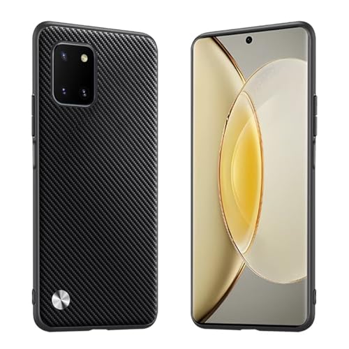 Longstong Handyhülle Passend für Samsung Galaxy Note10 Lite/Galaxy A81 (6.7"), Code-Serie Metall-Leder Hülle Schutzhülle - Kevlar von Longstong