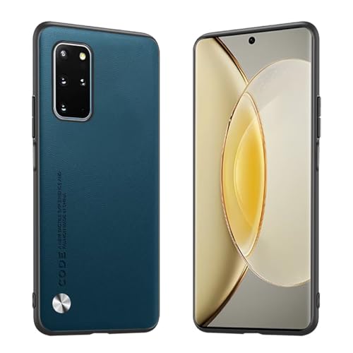 Longstong Handyhülle Passend für Samsung Galaxy S20+ / Samsung S20 Plus (6.7"), Code-Serie Metall-Leder Hülle Schutzhülle - Saphir von Longstong
