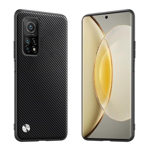 Longstong Handyhülle Passend für Xiaomi MI 10T 5G / Xiaomi MI 10T Pro 5G (6.67"), Code-Serie Metall-Leder Hülle Schutzhülle - Kevlar von Longstong