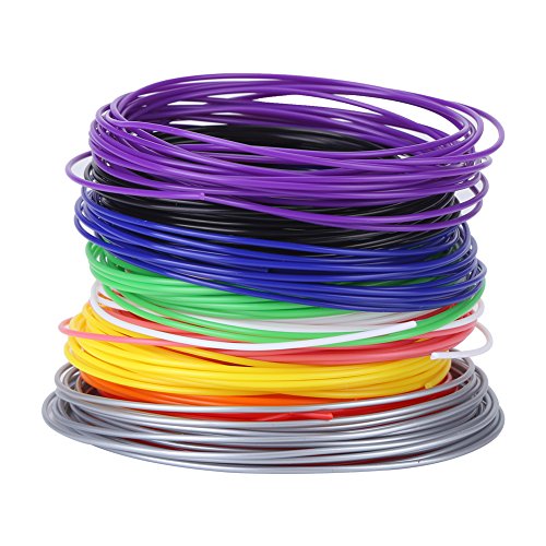 Filament Refills 3D Pen Filament Refills 10 Farben 1,75 mm PCL Filament Refills für 3D-Drucker Druckstift Niedrige Temperatur von Longzhuo