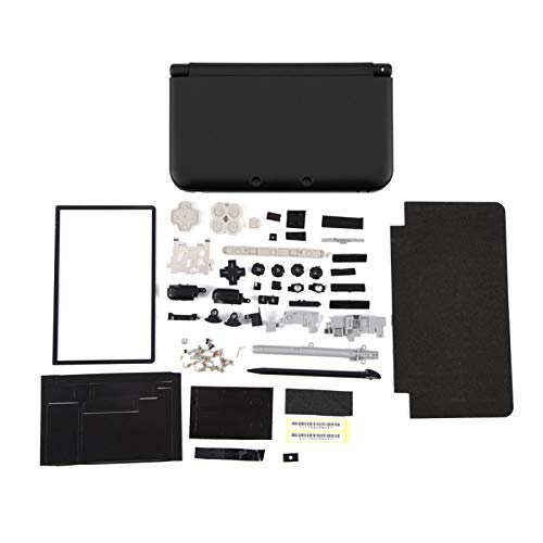 Longzhuo Komplettes Gehäuse Case Cover Shell Repair Parts Complete Fix Replacement Kit für Nintendo 3DS XL(Schwarz) von Longzhuo