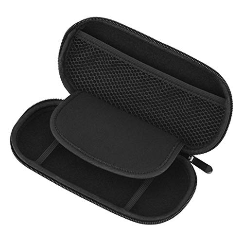 Tragetasche für Sony Playstation Vita, schützende Hartschalenhülle Tragetasche Reisetasche Aufbewahrungstasche kann Ladegerät, Kabel, Kopfhörer usw. aufbewahren Kleines Zubehör(Schwarz) von Longzhuo